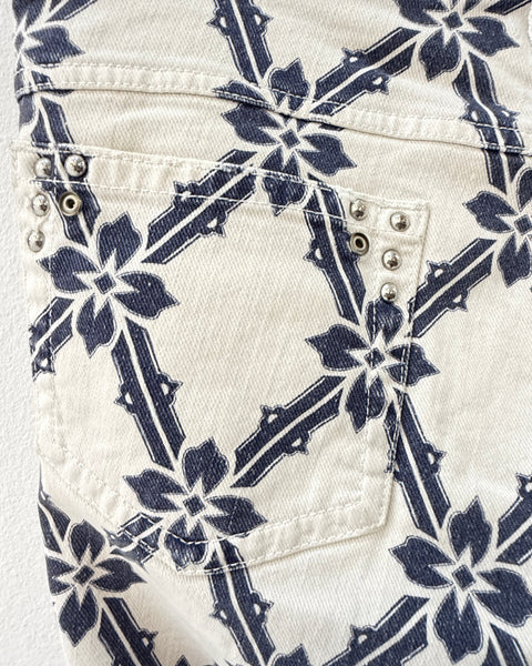 Bolsillo trasero con tachuelas de los jeans estampados ISABEL MARANT
