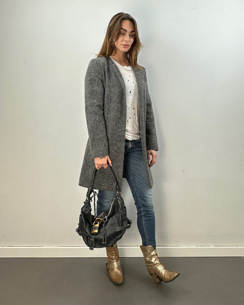 Abrigo de pelo gris - ISABEL MARANT