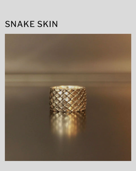 Anillo unisex de plata - Snake Skin - CORPUS CHRISTI