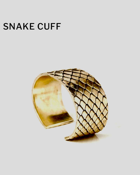 Brazalete unisex de plata - CORPUS CHRISTI - SNAKE SKIN