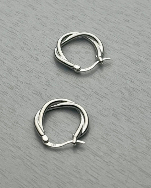 Pendientes retorcidos en plata - ARGENT