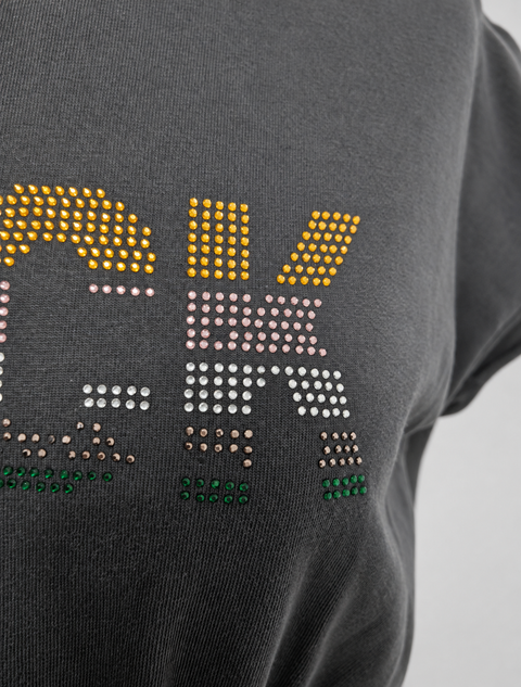 Detalle de los brillantes del vestido Zadig &amp; Voltaire